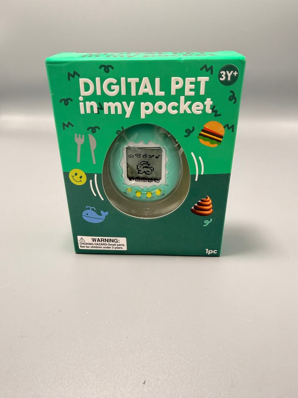 Digital Pet in My Pocket Virtual Electronic Pet Toy Interactive Mini Game Green